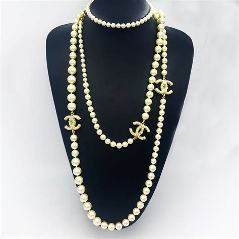 chanel replica pearl necklace